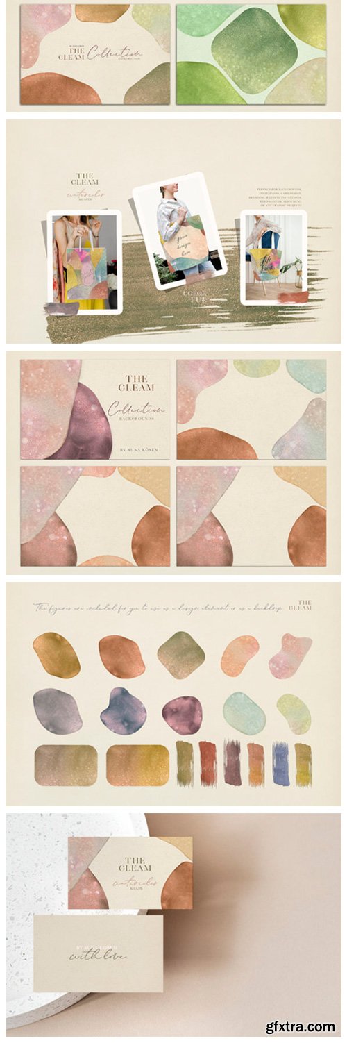 The Gleam Watercolor Shapes 8428665