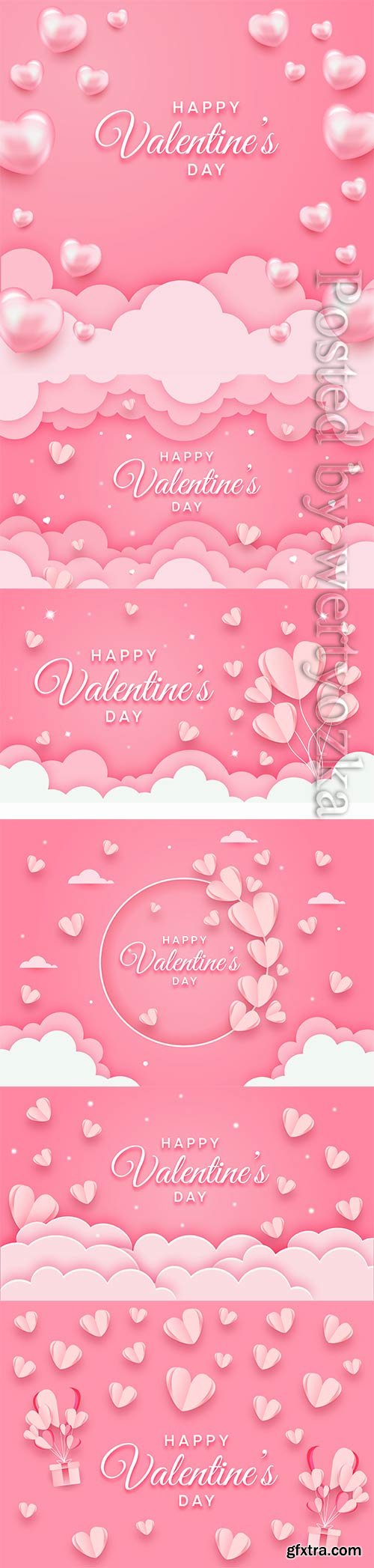 Happy valentines day concept in paper