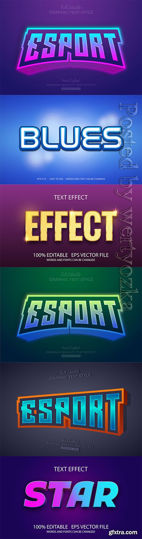 3d editable text style effect vector vol 257