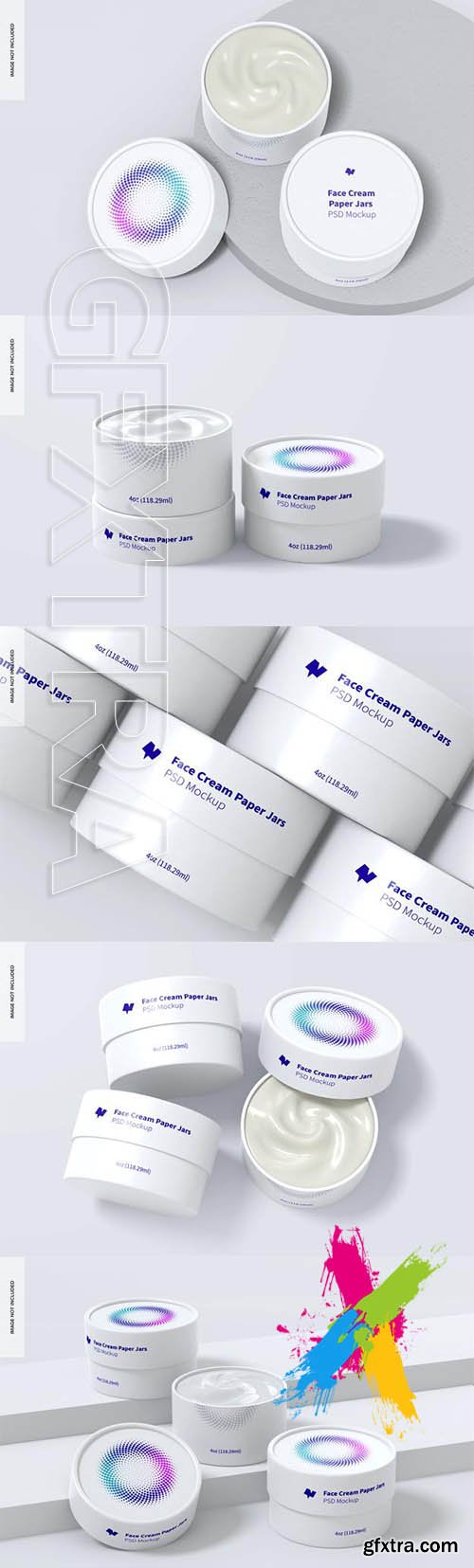 4oz face cream jars mockup