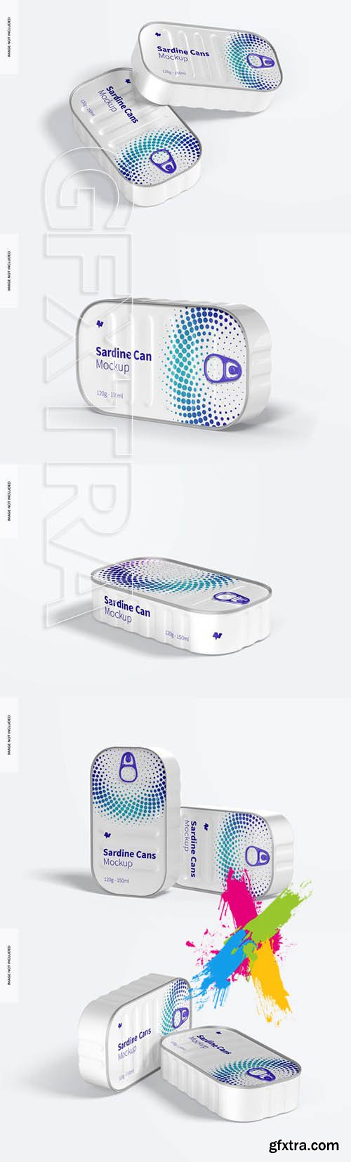 120g sardine cans mockup