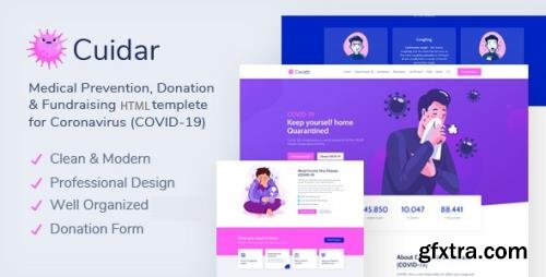 ThemeForest - Cuidar v1.0 - Coronavirus Medical Prevention, Donation & Fundraising HTML Template (Update: 26 November 20) - 29484828