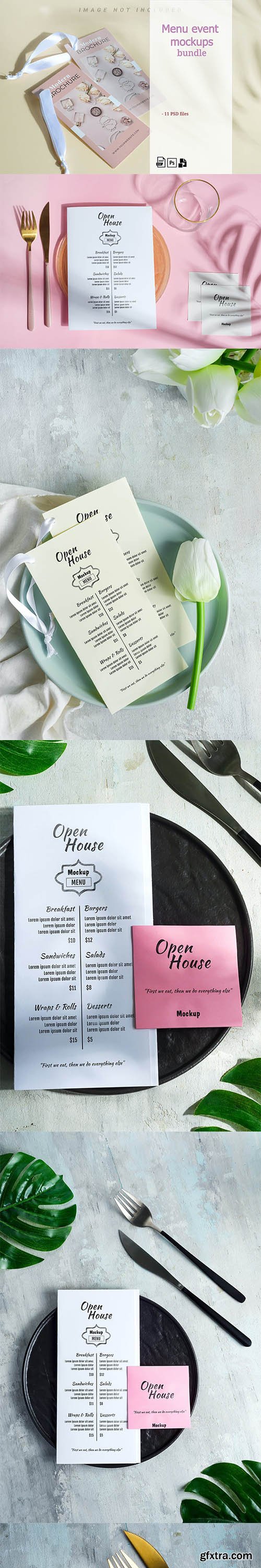 Menu Event Mockups Bundle