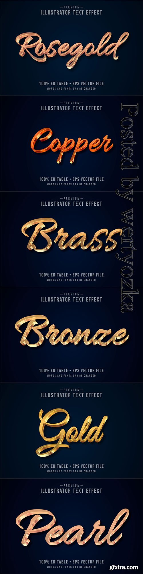 3d editable text style effect vector vol 268