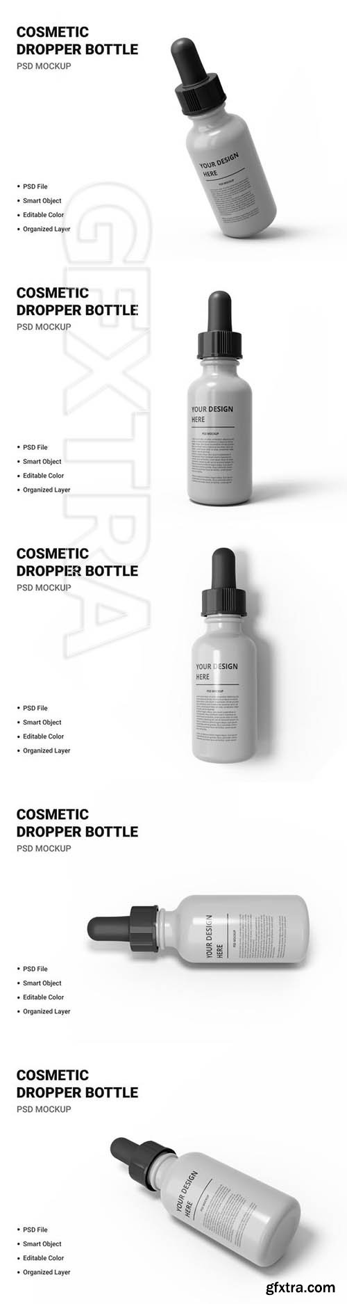 Cosmetic dropper bottle mockup