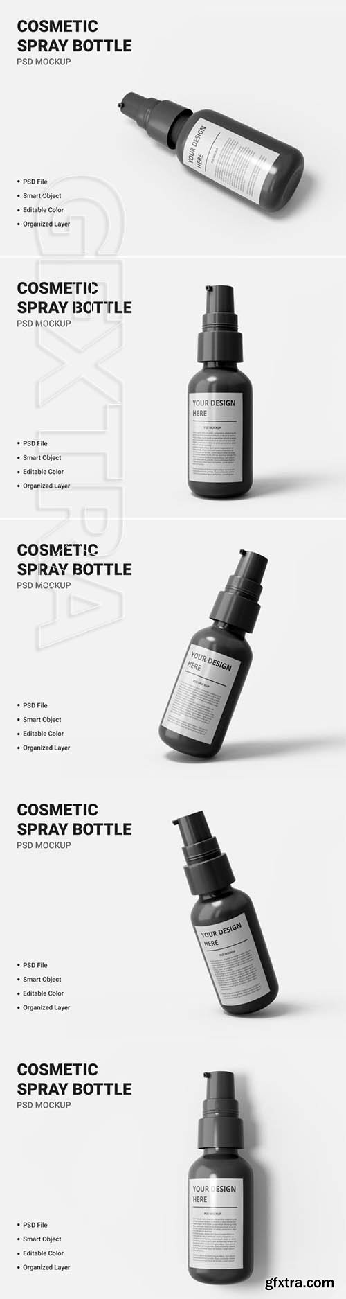 Cosmetic spray bottle mockup