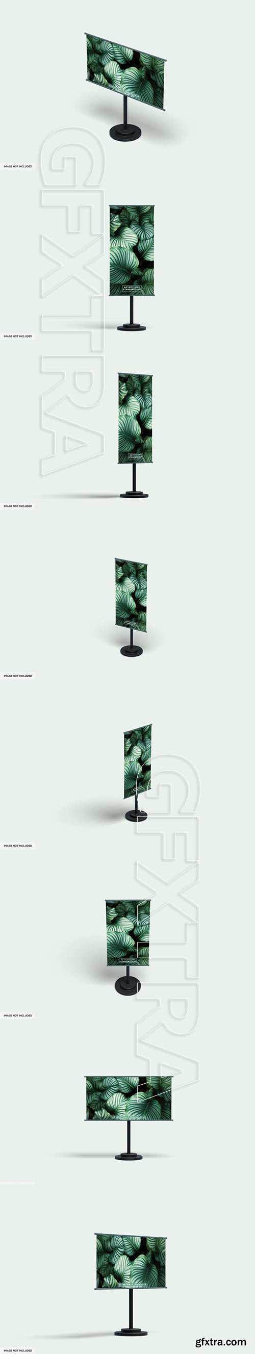 Leaf advertising stand mockup