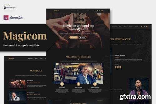 ThemeForest - Magicom v1.0.1 - Magician & Comedian Club Elementor Template Kit - 30374385