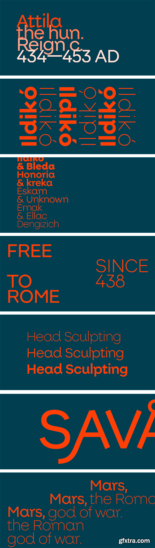 F37 Attila Font Family