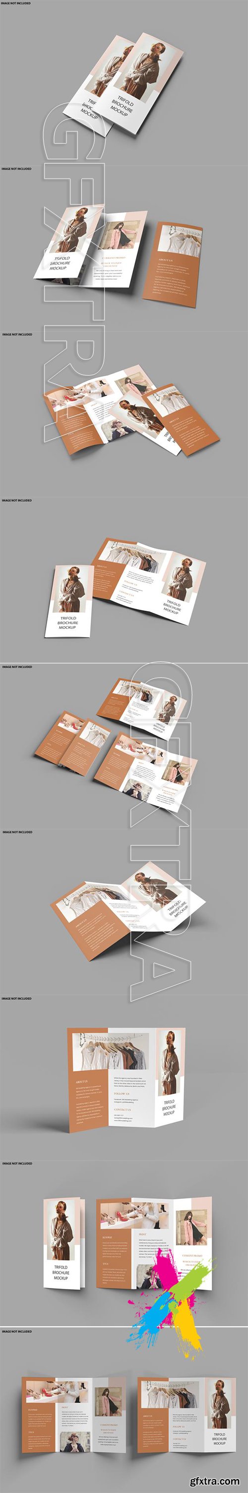 Brochure trifold mockup