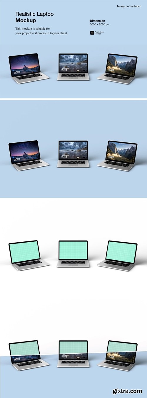 Realistic Laptop Mockup