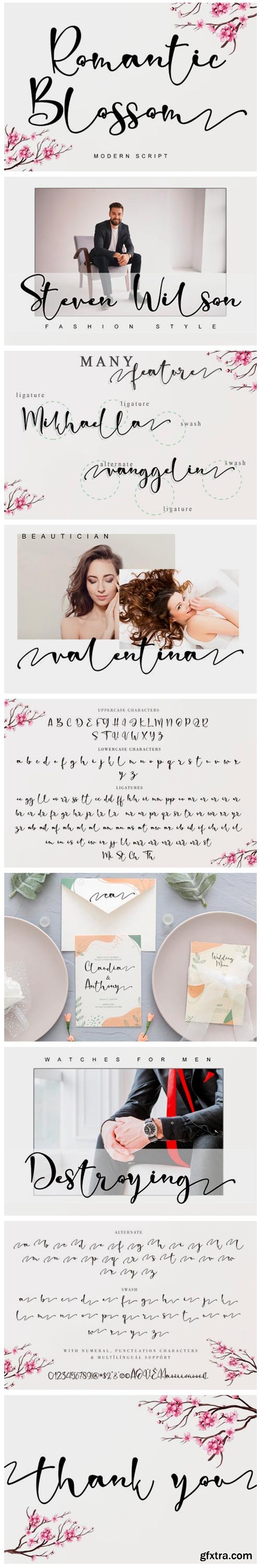 Romantic Blossom Font