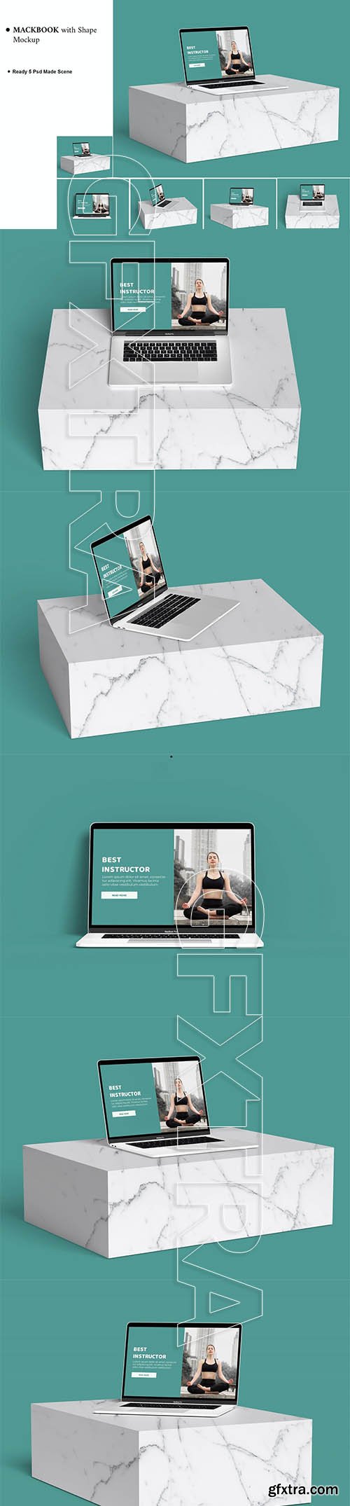 5 Psd Mackbook with Shape Mockup