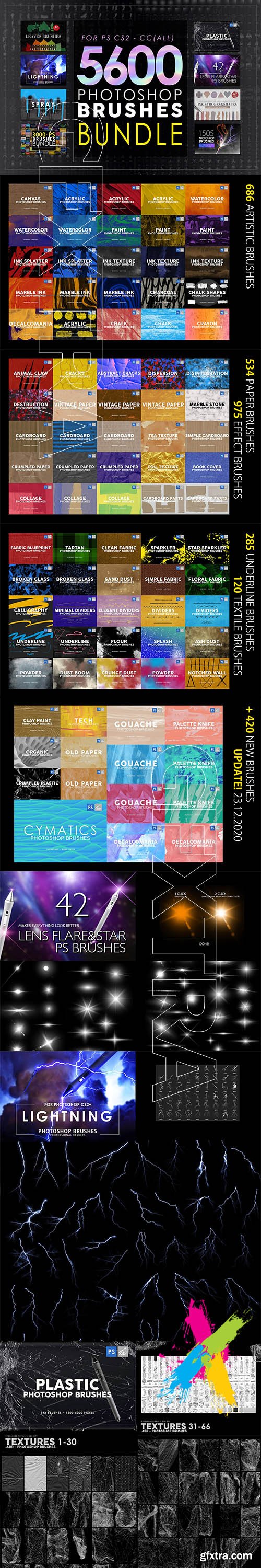 CreativeMarket - 5600 Photoshop Brushes Mega Bundle 5825386