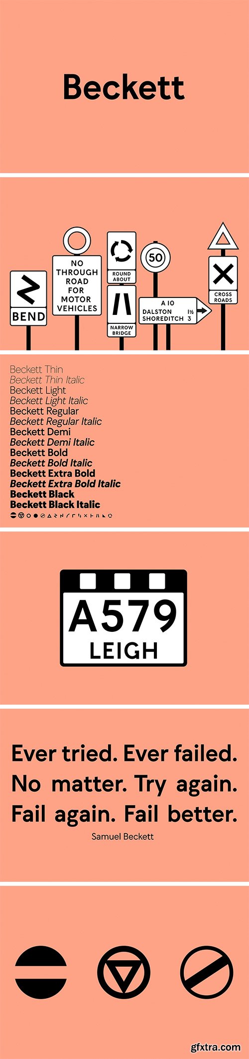 F37 Beckett Font Family