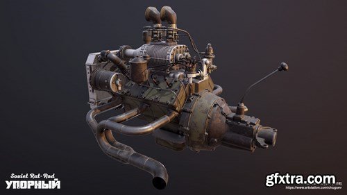 Soviet Rat-Rod Engine 3D Model