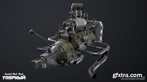 Soviet Rat-Rod Engine 3D Model