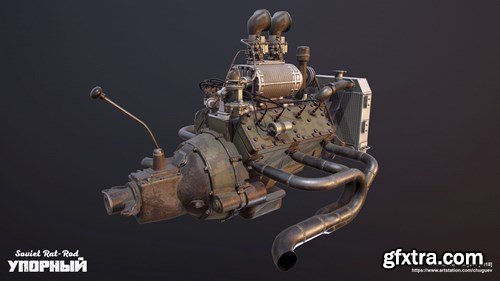 Soviet Rat-Rod Engine 3D Model