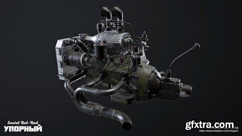 Soviet Rat-Rod Engine 3D Model