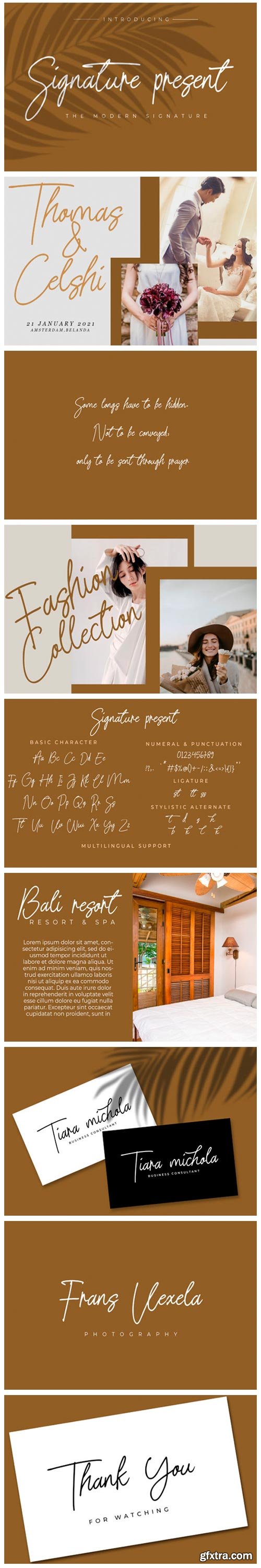 Signature Present Font