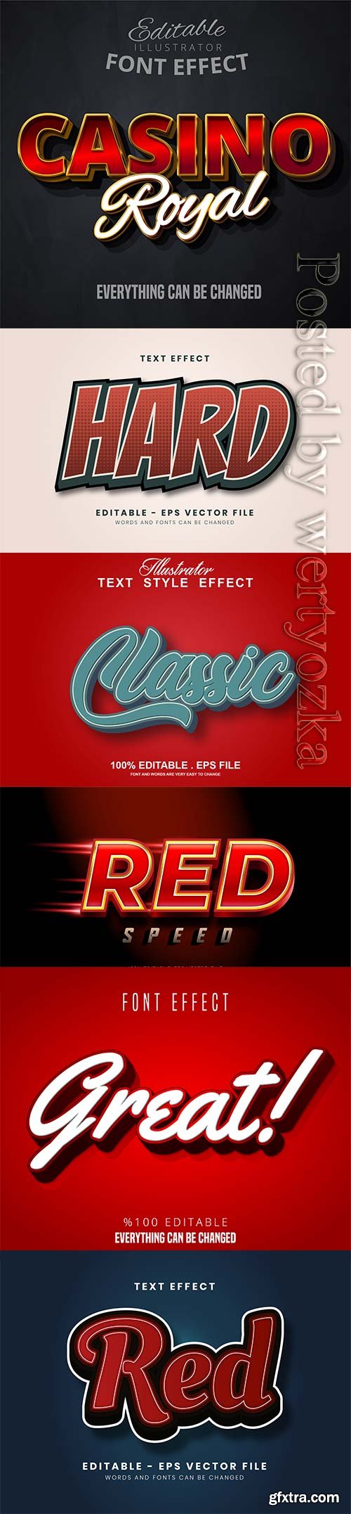 3d editable text style effect vector vol 297