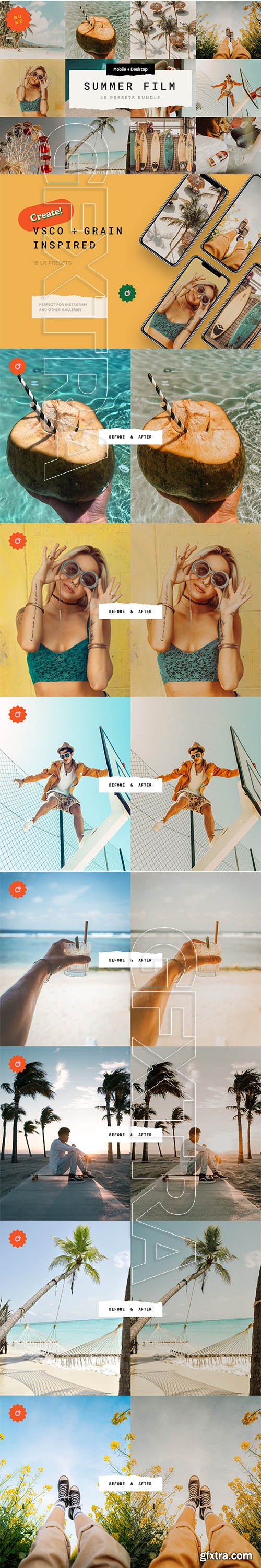 CreativeMarket - 15 Summer Film Lr Presets Bundle 5035875