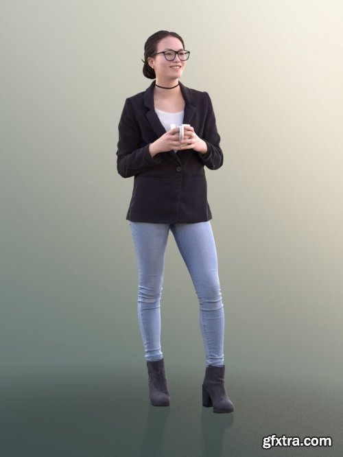 Cgtrader - Laura 10738 - Standing Business Woman VR / AR / low-poly 3d model