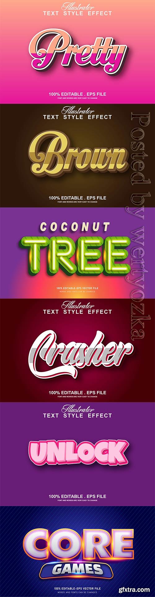 3d editable text style effect vector vol 313