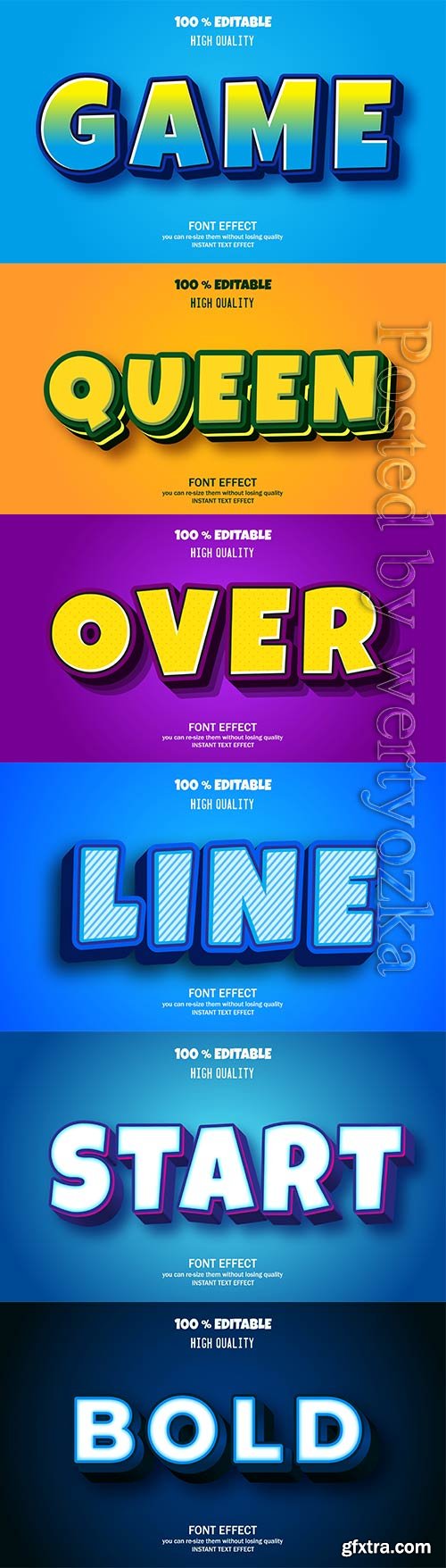 3d editable text style effect vector vol 314