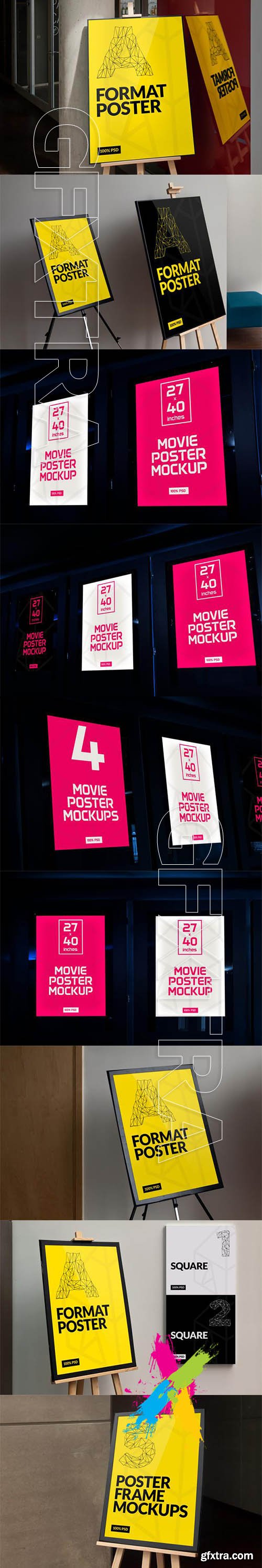 Movie and Frame posters mock-up