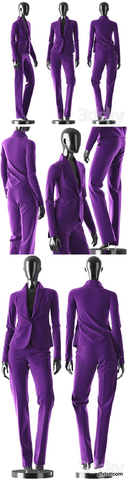 Woman Purple Suit