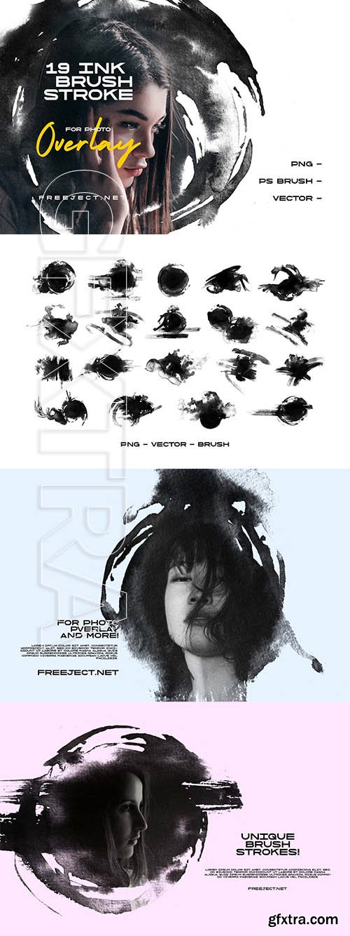 CreativeMarket - Ink Brush Stroke for Photo Overlay 5756890