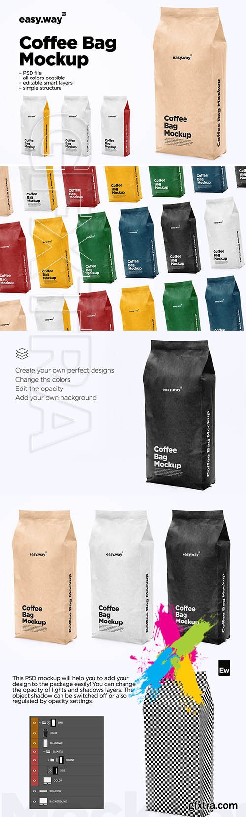 CreativeMarket - Paper Coffee Bag PSD Mockup 5731852