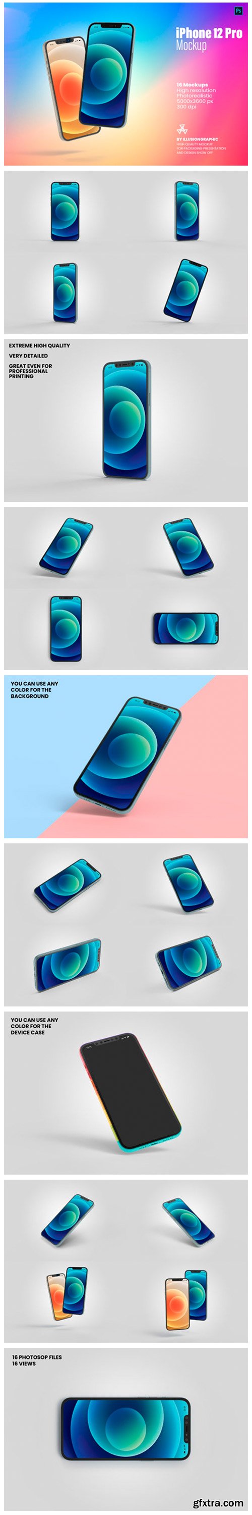 IPhone 12 Pro Mockup - 16 Views 8644222