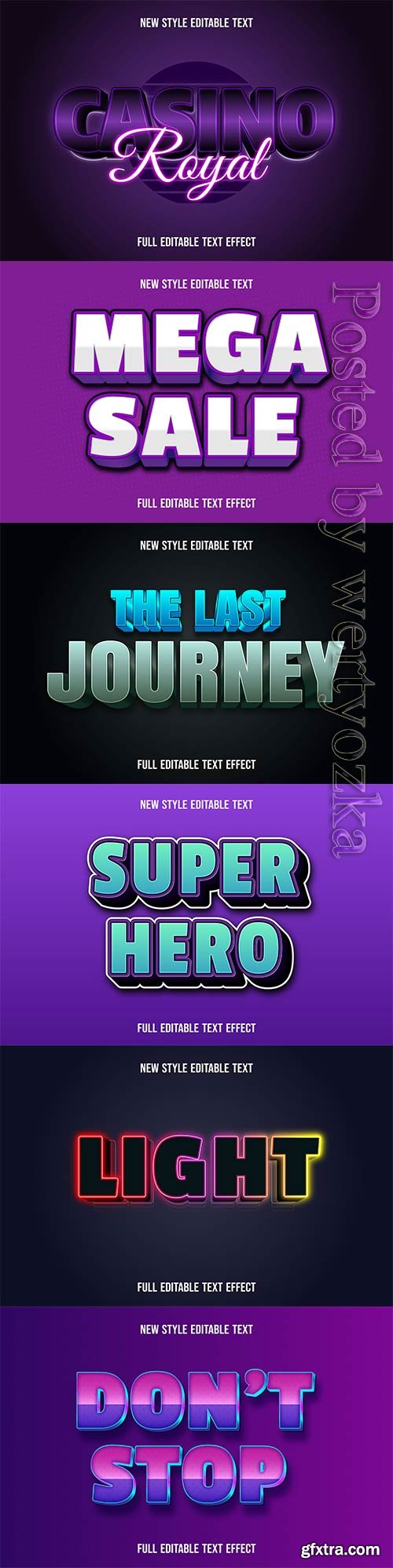 3d editable text style effect vector vol 331