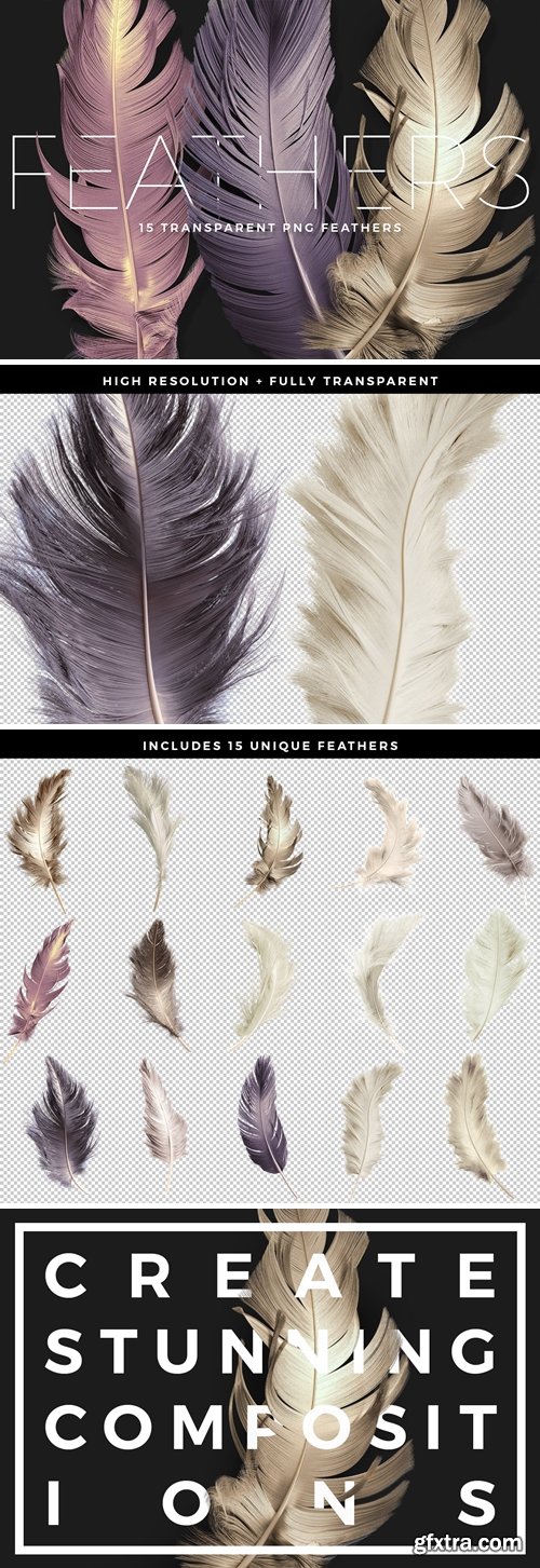 Transparent Feathers Overlays