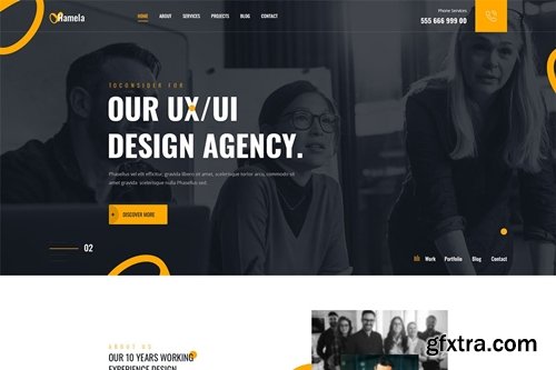 Hamela - Digital Agency Services PSD Template