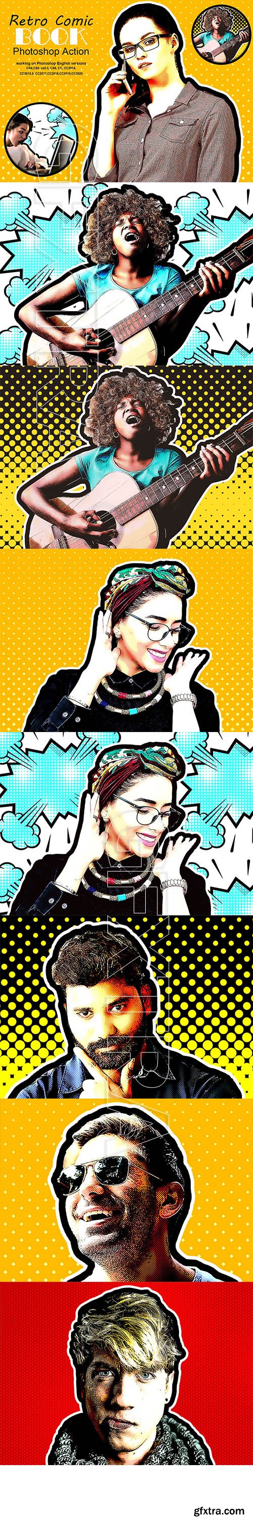 CreativeMarket - Retro Comic Book Photoshop Action 5275736