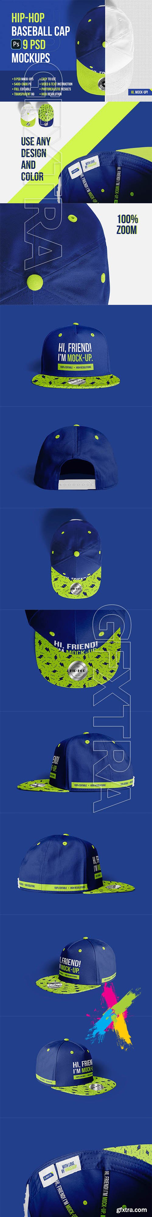 CreativeMarket - Hip-Hop Baseball Cap Mockups 5325663