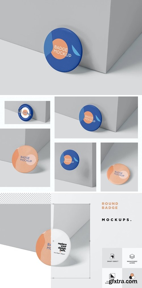 Circular Badge Button Mockups