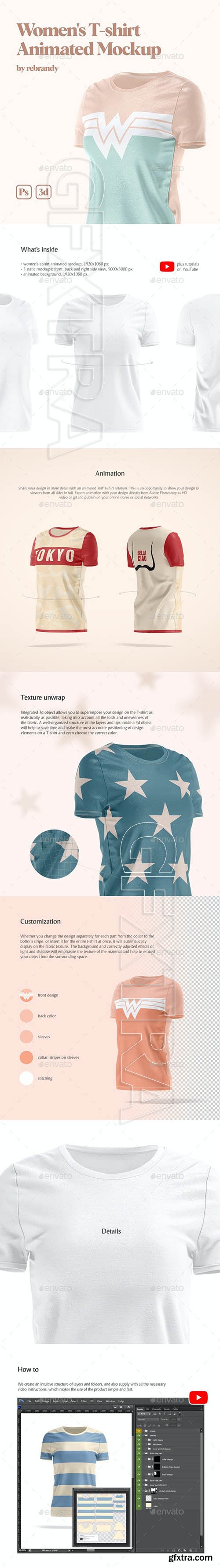 GraphicRiver - Women\'s T-shirt Animated Mockup 30365670