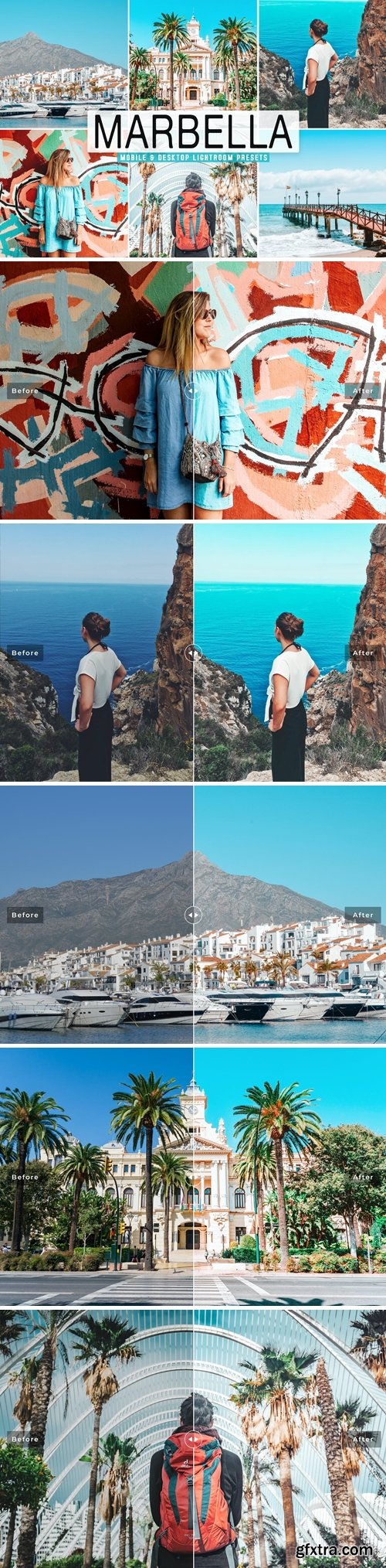 Marbella Mobile & Desktop Lightroom Presets