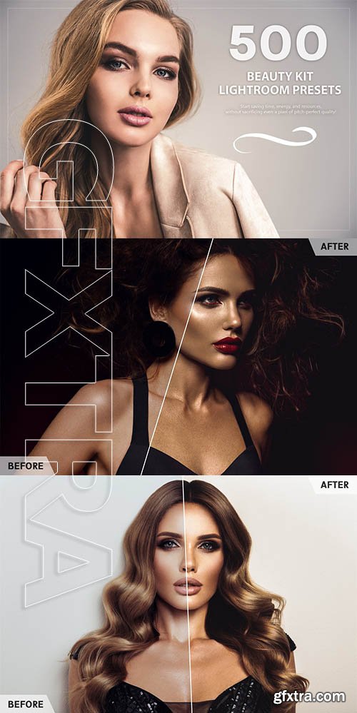 CreativeMarket - 500 Beauty Kit Lightroom Presets 5776914