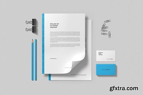 A4 Paper and Business Card Mockups