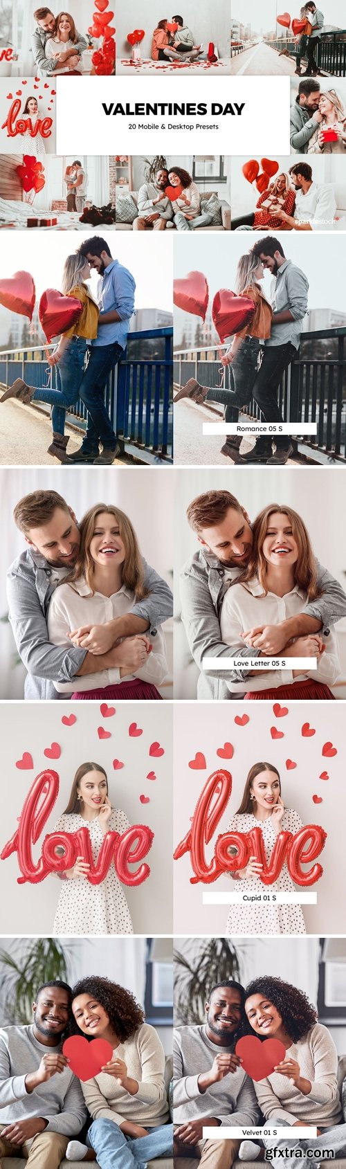 20 Valentines Day Lightroom Presets & LUTs