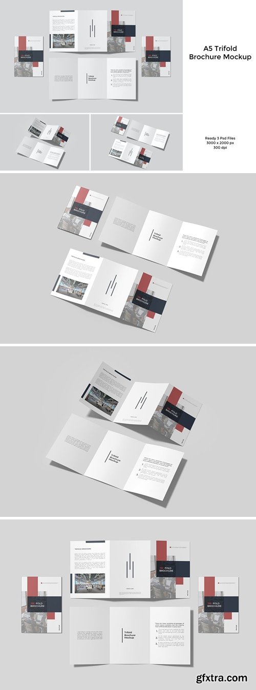 Download A5 Trifold Brochure Mockup » GFxtra