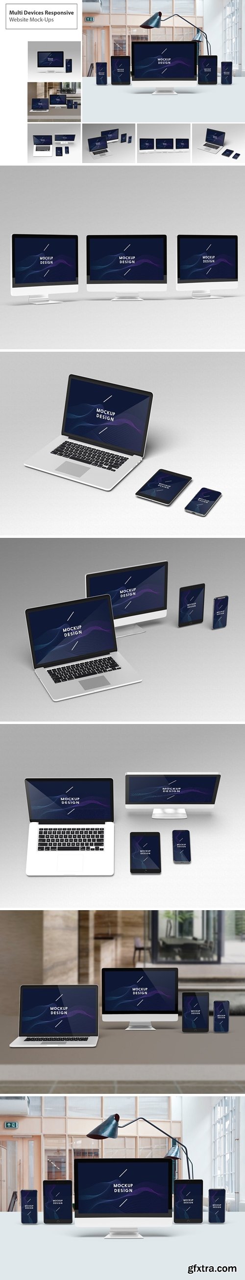 Multi Devices Responsive Website Mock-Ups