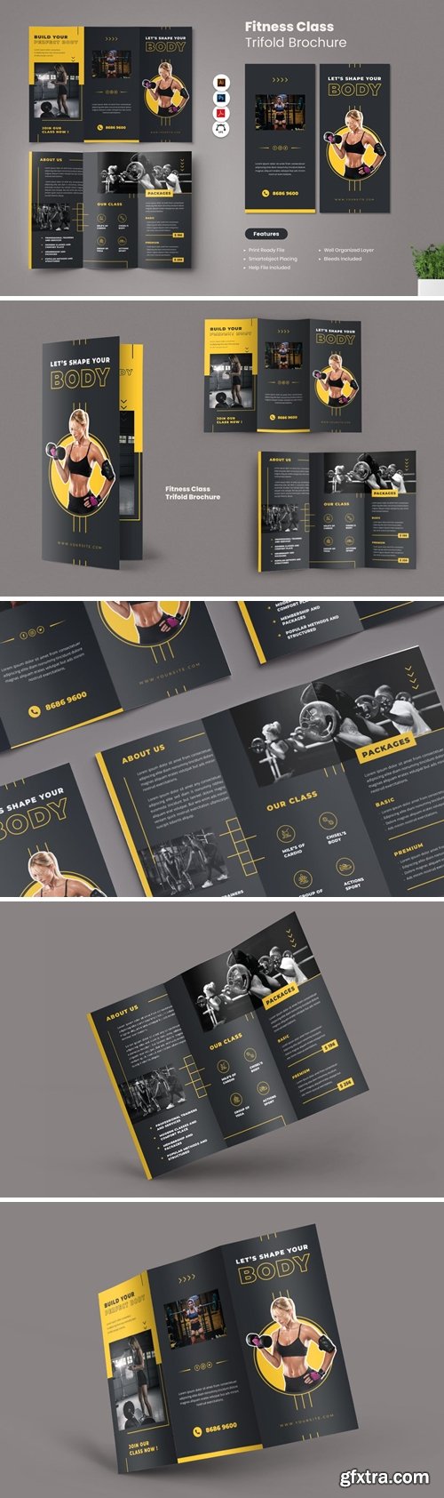 Fitness Class Brochure Trifold