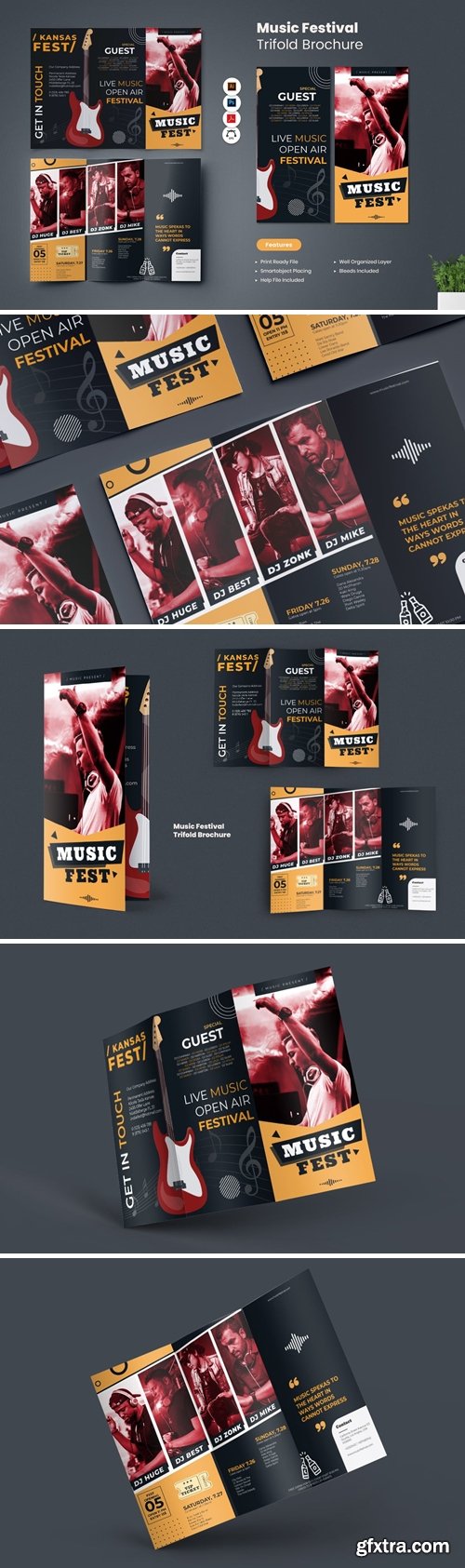 Music Festival Trifold Brochure