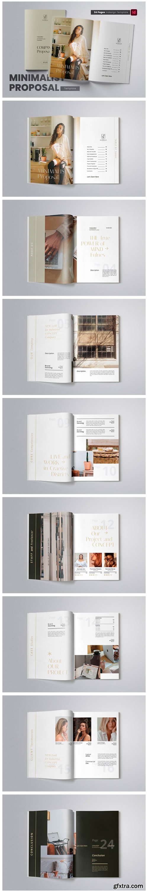 Modern and Minimalist Proposal Indesign 8625344